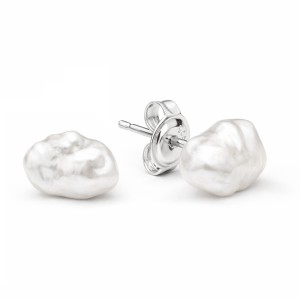 Cercei perle naturale keshi 8 mm si argint DiAmanti EFK08E_W-G (Argint 925‰ 0,4 g.)